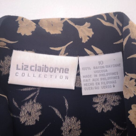 Liz Claiborne Collection Ladies Size 10 Button Closure Tunic Length Blouse - Picture 3 of 10
